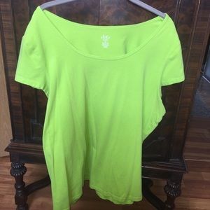 3x Dots clothing bright green t-shirt